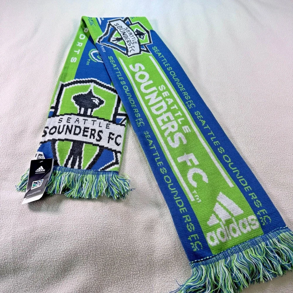 Seattle Sounders FC Scarf MLS Soccer Adidas NWT